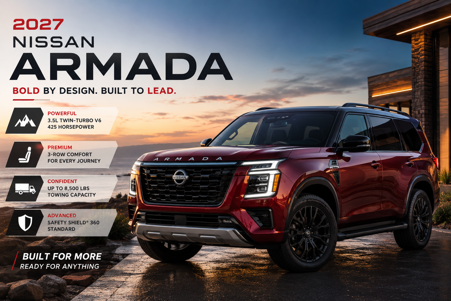 2027 Nissan Armada: Family Space, Towing, Trims, and Real-World Value